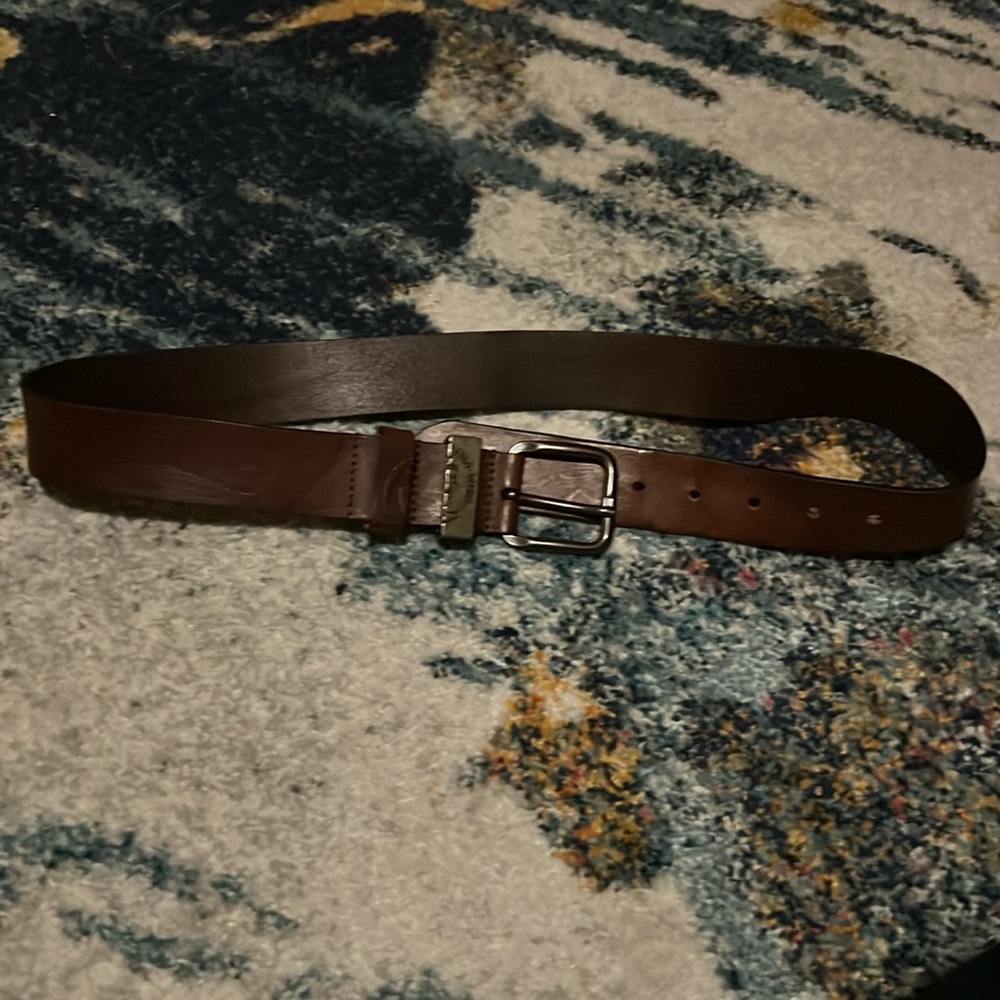 DIESEL brown leather belt 34 inches